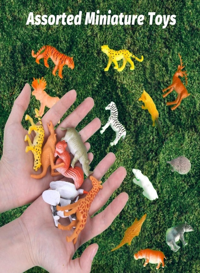 JAPSI Mini Jungle Animals Figure Toys Play Set of 31 Piece ( 24 Animal + 2 Tree + 1 Stone + 4 Fencing) | Learning Educational Animal Toy Set for Kids 3+and Toddler | Made in India | Multicolor - Image 2